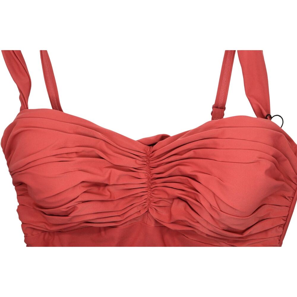 Coco Reef Women's Charisma Tie-Back Ruched Bra-Sized Pleated Tankini Top - Picture 3 of 7